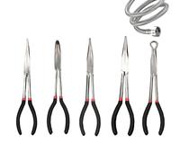 Long Nose Pliers - Angle Wire Cutter with 25, 45 and 90 Degrees | 28 cm Long Nose Pliers | For Sanitary Installation, Jewellery Making, Crafts, Fishing, Electrical Work, and