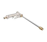 Long Nozzle Spray Nozzle with Front Trigger for Garden Hose | Copper Plated Metal Build, One Handed Operation, Silver Finish, for Garden Watering and Yard Maintenance