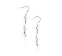 Long Olive Leaves/Spiral Tassel Earrings Titanium Dangle Earring Charms, Pure Titanium Earrings Hooks Hypoallergenic for Sensitive Ear, Metal, No Gemstone