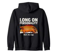 Long On Personality Short On Legs Dachshund Zip Hoodie