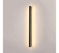 Long Outdoor Modern LED Wall Light, Waterproof IP65 3000K Warm White 110V-220V LED Indoor Wall Mount Lighting Fixture Rectangular Black Wall Lights Elegant Frosted White Acrylic Anti Rust