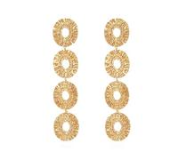 Long Oval Round Dangle Earrings for Women Girls Gold Plated Exaggerated Bohemian Geometric Tassel Dangling Studs Earring Hypoallergenic Fashion Rattan Style Straw Wicker Braid Drop Earrings