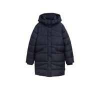 Long padded coat with removable hood for women Tom Tailor Denim Bleu S