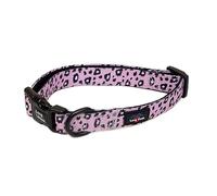 Long Paws Dog Collar Comfortable Padded Collar Adjustable Clip Buckle Safe and Secure Collar (Pink Leopard, S)