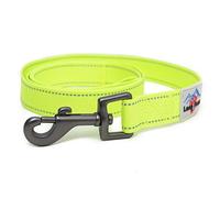 Long Paws Nylon Neon Reflective Dog Lead Yellow and Green High Visibility Hi-Viz Comfortable Dog Leash For Walking, Running, And Outdoor Adventures, Large (1.2m length, 2.5cm Width)