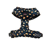 Long Paws Padded Dog Harness (Leopard_Green_Gold, Medium)
