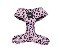 Long Paws Padded Dog Harness (Pink_Leopard, Large)