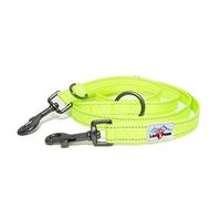 Long Paws Strong Reflective Neon Dog Leash High Visibility Weather Resistant Walking Dog Lead For Training, Running & Outdoor Adventures - (up to 2m in length, 2.0cm Width), variable length