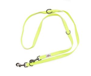 Long Paws Urban Trek Reflective Webbing Training Leash, Neon Yellow, Medium - 200Cm, 2.0Cm Wide