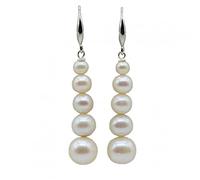Long pearl earrings, natural freshwater pearls, pendant earrings, women's jewelry, wedding commemorative s