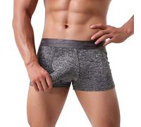 Long Penis Pouch Boxers Shorts for Men Uk, Men Boxers Sexy Underwear Boxershorts Breathable Underpants Male Elephant Bulge Panties for Everyday Wear Black L