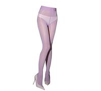 Long-Perfect Super Shiny Footed Tight Oily Bright Shimmery Stockings Pantyhose 8 D 912-Pin Socks - purple - One Size