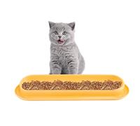 Long Pet Water Bowl - 15 Inclined Feeding Bowl for Cats and Dogs Leak-proof Pet Food and Water Supply, Travel Pet Bowl for Small Pets, Lightweight Eat Design for the