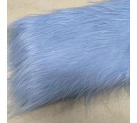Long Pile 12cm Faux Fur Fabric Fluffy Furry Plush Material for Gnomes Beard Santa Claus Hair Christmas Decoration Dwarf Cosplay Costume DIY Craft 50 Colors(Size:180x50cm,Color:Sky Blue)