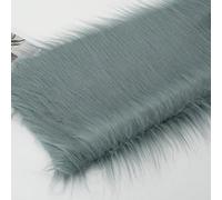 Long Pile 12cm Faux Fur Fabric Fluffy Furry Plush Material for Gnomes Beard Santa Claus Hair Christmas Decoration Dwarf Cosplay Costume DIY Craft 50 Colors(Size:180x50cm,Color:Blue Gray)