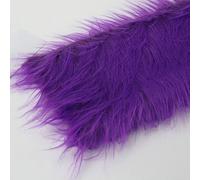 Long Pile 12cm Faux Fur Fabric Fluffy Furry Plush Material for Gnomes Beard Santa Claus Hair Christmas Decoration Dwarf Cosplay Costume DIY Craft 50 Colors(Size:180x50cm,Color:Dark Purple 2)