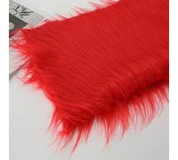Long Pile 12cm Faux Fur Fabric Fluffy Furry Plush Material for Gnomes Beard Santa Claus Hair Christmas Decoration Dwarf Cosplay Costume DIY Craft 50 Colors(Size:180x50cm,Color:red)