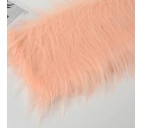 Long Pile 12cm Faux Fur Fabric Fluffy Furry Plush Material for Gnomes Beard Santa Claus Hair Christmas Decoration Dwarf Cosplay Costume DIY Craft 50 Colors(Size:180x50cm,Color:Orange Pink)