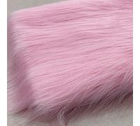 Long Pile 12cm Faux Fur Fabric Fluffy Furry Plush Material for Gnomes Beard Santa Claus Hair Christmas Decoration Dwarf Cosplay Costume DIY Craft 50 Colors(Size:50x50cm,Color:Pink 2)
