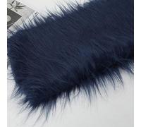 Long Pile 12cm Faux Fur Fabric Fluffy Furry Plush Material for Gnomes Beard Santa Claus Hair Christmas Decoration Dwarf Cosplay Costume DIY Craft 50 Colors(Size:180x50cm,Color:Navy Blue)
