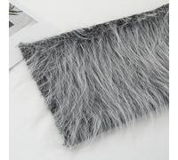 Long Pile 12cm Faux Fur Fabric Fluffy Furry Plush Material for Gnomes Beard Santa Claus Hair Christmas Decoration Dwarf Cosplay Costume DIY Craft 50 Colors(Size:180x50cm,Color:White Black)
