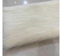 Long Pile 12cm Faux Fur Fabric Fluffy Furry Plush Material for Gnomes Beard Santa Claus Hair Christmas Decoration Dwarf Cosplay Costume DIY Craft 50 Colors(Size:50x50cm,Color:Cream White)