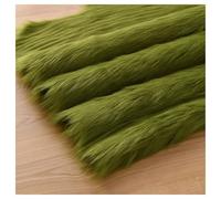 Long Pile Faux Fur Fabric, Fluffy Decorative Fake Fur Material, 5cm Soft Plush Faux Imitation Fur Material For Fancy Dressed, Costume, Cosplay, Gnome Beards, Art Crafts, Fursuit, 50x50cm(Color:Olive-G