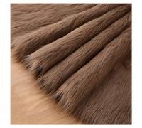 Long Pile Faux Fur Fabric, Fluffy Decorative Fake Fur Material, 5cm Soft Plush Faux Imitation Fur Material For Fancy Dressed, Costume, Cosplay, Gnome Beards, Art Crafts, Fursuit, 50x50cm(Color:Dark kh