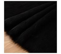 Long Pile Faux Fur Fabric, Fluffy Decorative Fake Fur Material, 5cm Soft Plush Faux Imitation Fur Material For Fancy Dressed, Costume, Cosplay, Gnome Beards, Art Crafts, Fursuit, 50x50cm(Color:Black1)