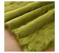 Long Pile Faux Fur Fabric, Fluffy Decorative Fake Fur Material, 5cm Soft Plush Faux Imitation Fur Material For Fancy Dressed, Costume, Cosplay, Gnome Beards, Art Crafts, Fursuit, 50x50cm(Color:Avocado