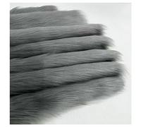 Long Pile Fun Faux Fur Fabric Material, 5cm Long Plush Artificial Craft Fur Fabric, Synthetic Fur for Craft Supply, Rugs, DIY Projects, Sewing, Decoration, Upholstery, Cosplay, 20x50cm (Color : Grey