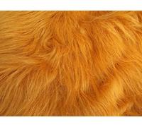 Long Pile Fun Faux Fur Fabric Material Honey Brown, 1Mtr - 150cmx100cm