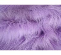 Long Pile Fun Faux Fur Fabric Material - Lilac, 1/2Mtr - 150cmx50cm