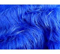 Long Pile Fun Faux Fur Fabric Material - Royal Blue, 1Mtr - 150cmx100cm