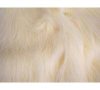 Long Pile Fun Faux Fur Fabric Material Toffee Cream, 1Mtr - 150cmx100cm