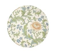 Long Pile Round kitchen rugs Retro Orange Rose William Morris Pattern