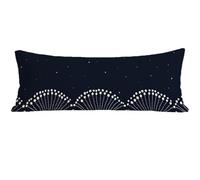 Long Pillow Case Black Bolster Pillow Cases 120x40 cm, Abstract Body Pillowcase with Invisible Zipper, Soft Velvet Double-Sided Print Cushion Cover for Bedroom Sofa Bed Home Decor All Seasons E0-208