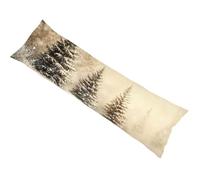 Long Pillow case Brown Bolster Pillow Cases Breathable Linen Body Pillowcase 150cm x 50cm, Invisible Zipper Closure Pillowcase for Adults Side Sleeper Pregnancy Snow Scene, Gift for Women bz-768