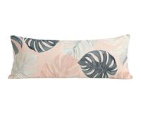 Long Pillow Case Pink Bolster Pillow Cases 120x40 cm, Leaf Body Pillowcase with Invisible Zipper, Soft Velvet Double-Sided Print Cushion Cover for Bedroom Couch Sofa Bed Home Decor All Seasons E0-190