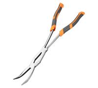 Long Pliers Curved Nose Pliers, 45 Degree Bent Nose Pliers, 210 mm Needle Nose Pliers, Extra Long Reach Needle Nose Pliers