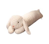Long Plush Body Pillow for Side Sleeping Leg Clamping 80cm Large Backrest Cushion Bunny Shaped Soft Velvet Stuffed Animal for Bed Sofa