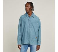 Long Pocket Boxy Fit Shirt - Light blue - Men XL