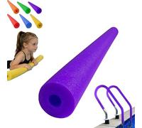 Long Pool Noodle Foam, Hollow Foam Pool Swimming Noodles, Floating Foams Tube Aid Woggle Logs Pools Noodles with Hole, Colorful Water Exercise Pools Swimming Aid Noodle for Kids & Adults (Purple)