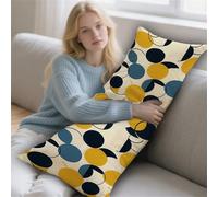 Long Pregnancy Pillow 16x58in Maternity Support and Side Sleeper Pillowcase Cream Cushion Covers 4FT7 Full Body Pillow Circle Large Cushion Covers,Long Pillows for Sleeping Bedroom Bed Sofa LYD-646