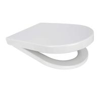 Long Projection Elongated D Shape One Button Quick Release Soft Close White Toilet Seat