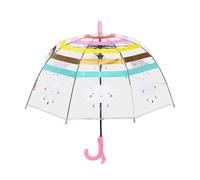 Long Rainwear Print Umbrella for Outdoor Use, Durable with 8-Bar Design for Maximum Coverage, Transparent Cloud Handles, Lightweight Fibre Umbrella (70 x 68 cm)