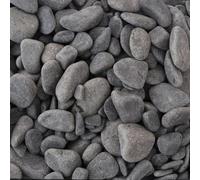 Long Rake Spar Ebony Black Pebbles 15-30mm 20kgs Decorative Aggregate Gravel
