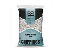 Long Rake Spar Polar White 20mm 20Kgs Decorative Aggregate Gravel