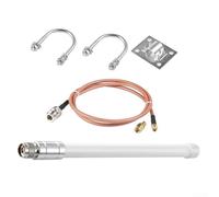 Long Range 8dBi Antenna for LoRa, 915MHz Fiberglass Design for Meshtastic and For ESP32 Applications, Includes Adapter