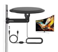 Long Range Digital TV Aerial Outdoor Indoor Smart TV Aerial for Attic RV with Booster, Freeview 4k/ HDTV/ 1080P TV local channels with 32ft Coax Cable